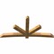 Ekena Millwork Alberta Rough Sawn Timber Gable Bracket, Western Red Cedar, 108"W x 54"H x 6"D x 6"F, 12/12 Pitch GBW108X54X0606ALB00RWR - alternate 4